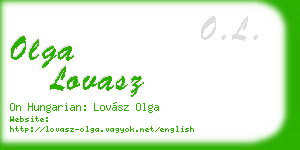 olga lovasz business card